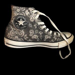 Converse Limited Chuck Taylor All Star High Top Black White Paisley Bandana